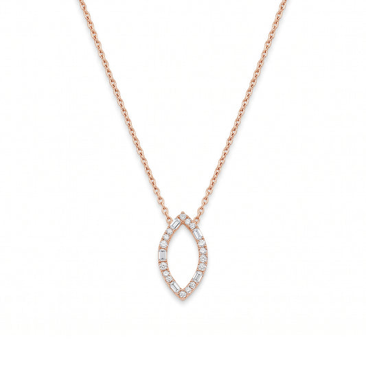 Diamond-Studded Gold Necklace